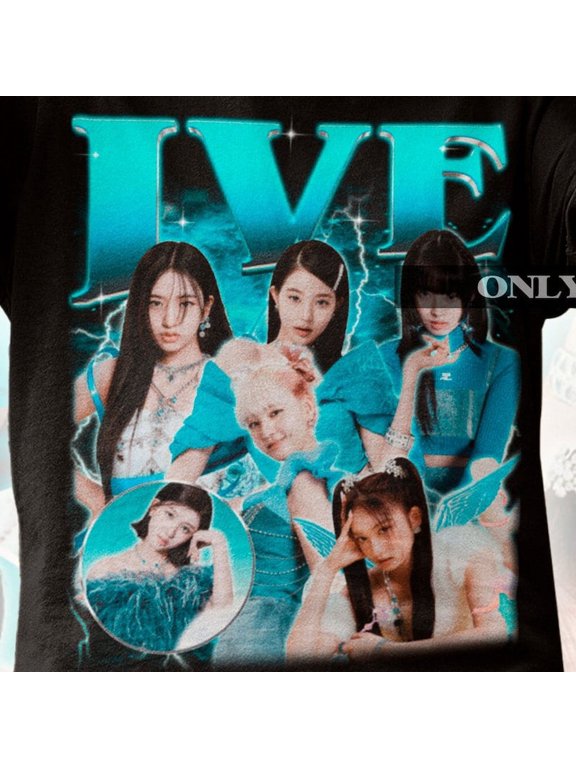 IVE Retro Bootleg Tee - Ive Kpop T-shirt - Kpop Gift for her or him - Kpop Merch - Rei - Leeseo - Gaeul - Liz - Yujin - Wonyoung