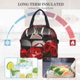thumbnail image 4 of Fotbe Red Wine Rose Bolsa de Almuerzo con Estampado, Lonchera Aislada, Contenedores de Comida Reutilizables Tipo Cooler a Prueba de Fugas, 4 of 7
