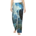 thumbnail image 2 of Lsque Majestic Eagle Over Castle Print Women's Pajama Pants, Lounge Pant - Comfortable Home Wear,Elastic Waistband, Stylish Design-X-Large, 2 of 9