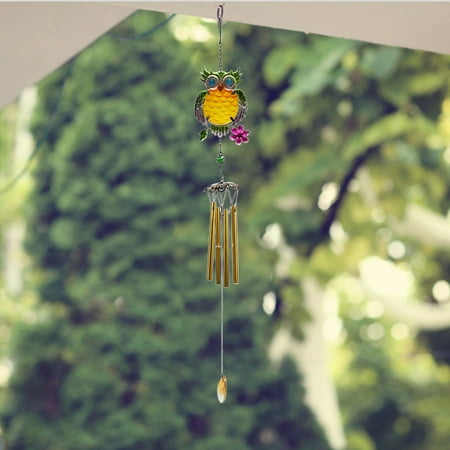 

Christmas decorations Wrought Iron K Ingfisher Glass Painted Wind Chime Pendant Courtyard Balcony fall decorations for home