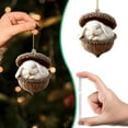 thumbnail image 2 of Forest Animal Acorn Ornaments, 2D Acrylic Animal Shapes Tree Ornament, Animal Christmas Ornament,Forest Animal Decoration, Acrylic Hanging Pendant for Xmas Tree Decorations, Hanging Ornament, 2 of 5