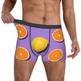 thumbnail image 2 of Kdxio Men's Boxer Briefs with Yellow Lemon And Orange Print - Comfortable and Breathable Underwear for Everyday Wear, 2 of 7