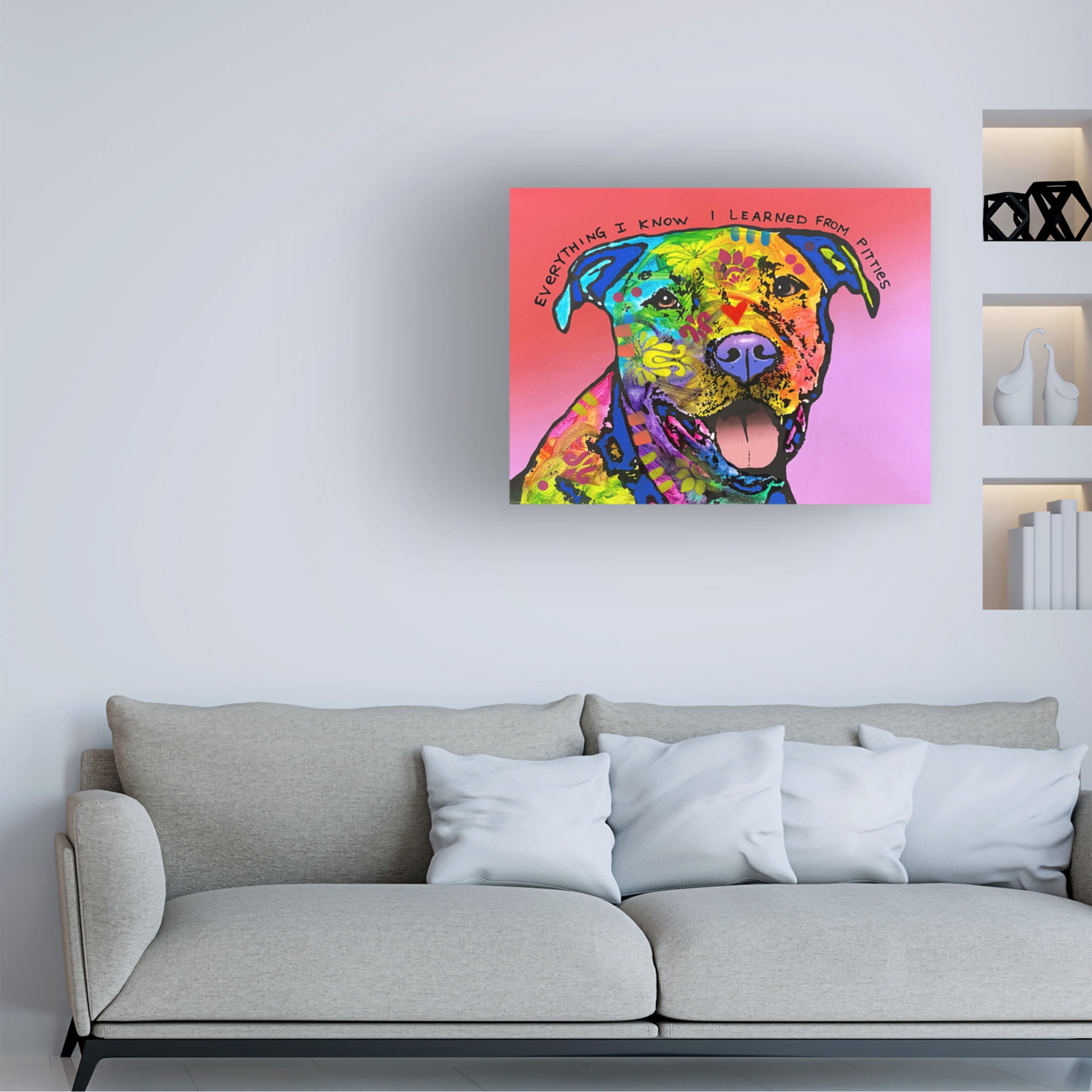 Canvas Wall Art - Dean Russo- Exclusive 'Everything I Know' Wall Art for Living Room, Bedroom, or Office Décor by Trademark Fine Art - 47 x 35 Inches