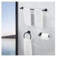 thumbnail image 2 of Bathroom Set, Thicken Space Aluminum 3 PCS Towel bar Set- Matte Black 16-27 Inches Adjustable Bathroom Accessories Set, 2 of 9