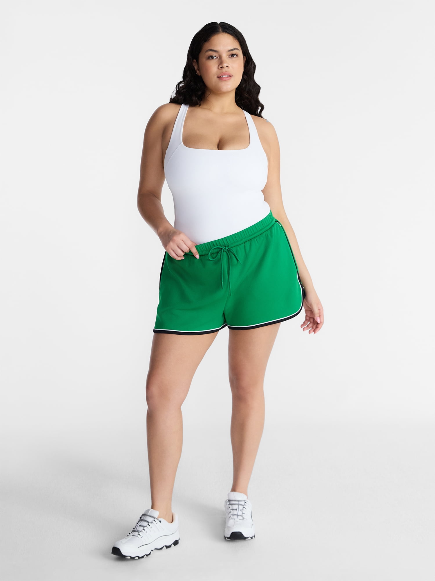 Aiva Women's Pique Knit Dolphin Shorts, 2.5" Inseam, Sizes XS-XXL