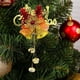 thumbnail image 5 of Campanas navideñas colgantes para árbol | Adornos navideños de ABS rojo, azul y amarillo | Campanas Yuanbao de metal con sonido nítido y diseño de copo de nieve | Adorno navideño para decorar el, 5 of 6
