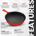 thumbnail image 4 of Pre-Seasoned Cast Iron Skillet Set 3-Piece - Frying Pan 6 Inch, 8 Inch and 10 Inch Cast Iron Set (Black), 4 of 6