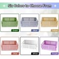 thumbnail image 4 of Mini Collapsible Storage Basket, Stackable Storage Bin Crates Container Folding Plastic Storage Box with Handle Foldable Plastic Storage Case for Stationery Snacks Cosmetics(Pink ), 4 of 4