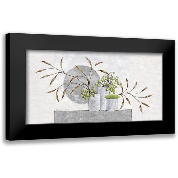 Claudia Ancilotti 14x9 Black Modern Wood Framed Wall Art Titled - Silver Moon