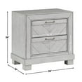 thumbnail image 5 of Steve Silver Montana Rustic Nightstand with Two Drawers and Chevron Design, Gray, 5 of 7