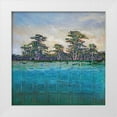 thumbnail image 1 of Olga 20x20 White Modern Wood Framed Museum Art Print Titled - Teal Earth, 1 of 4