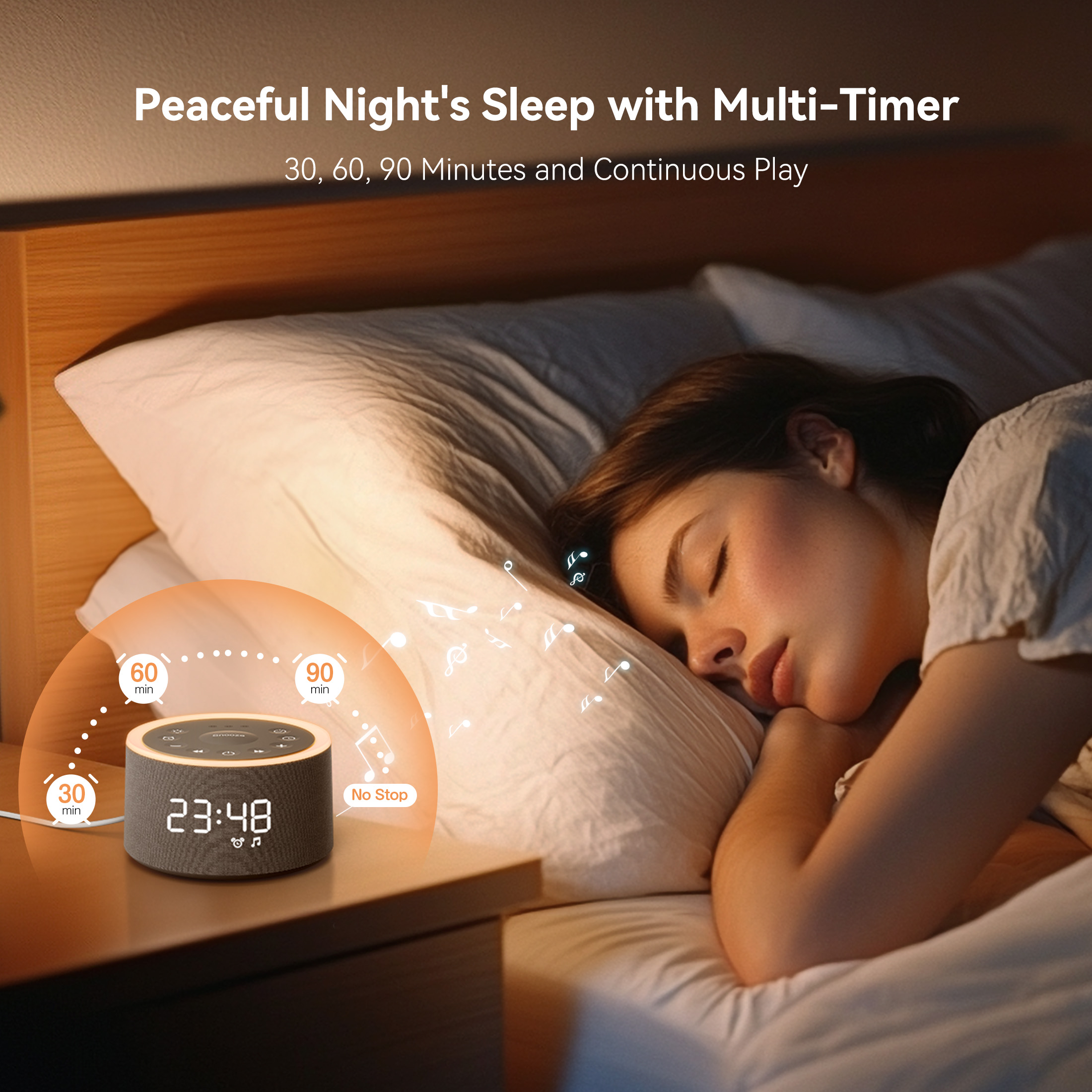 Dreamegg Sound Machine with Night Light, 29 Sounds photo 6