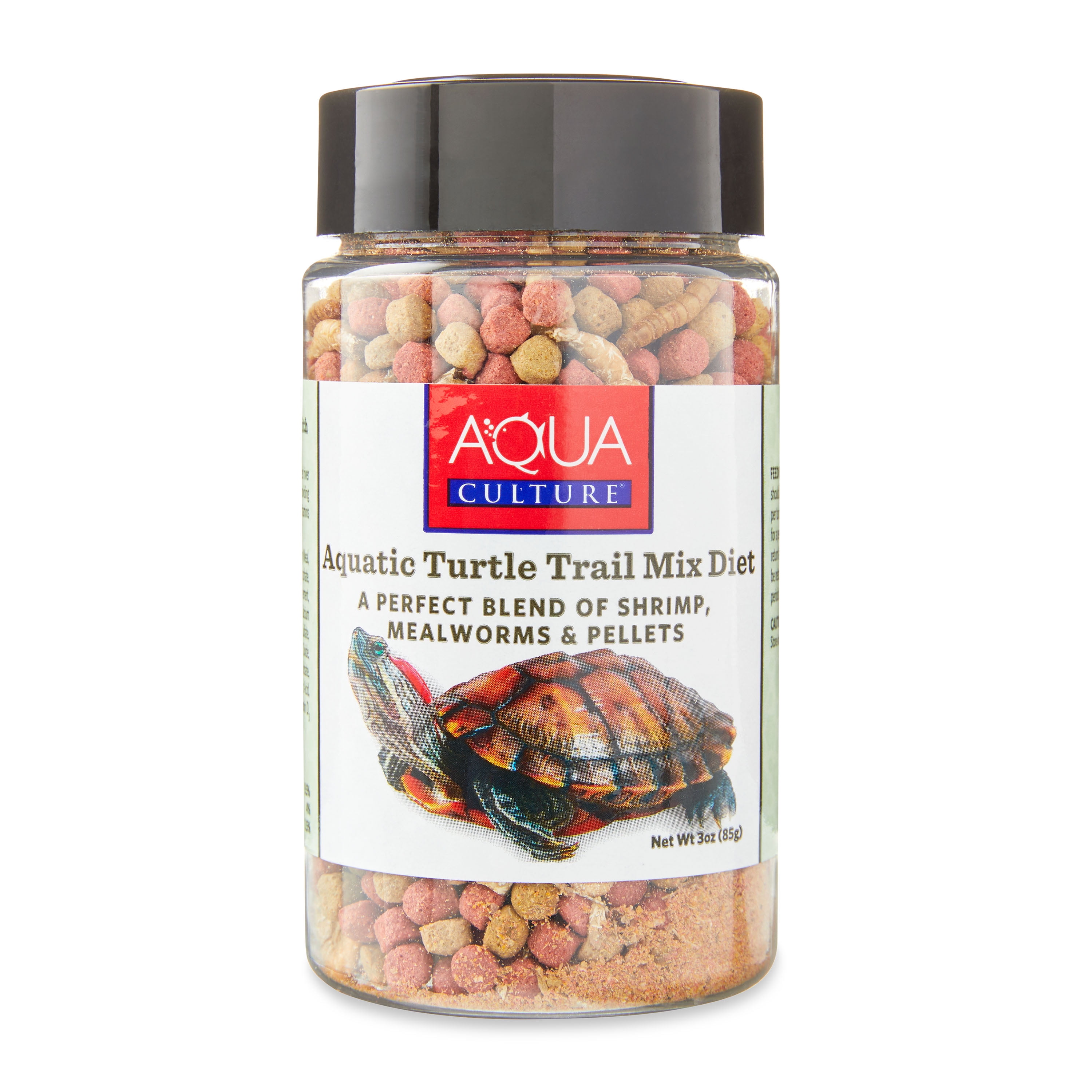 Aqua Culture Pellets Mix Reptile Food, Shrimp & Meal Worms, 3 oz