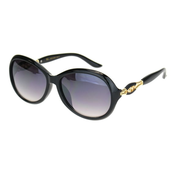 Womens 90s Rhinestone Bling Jewel Butterfly Sunglasses All Black