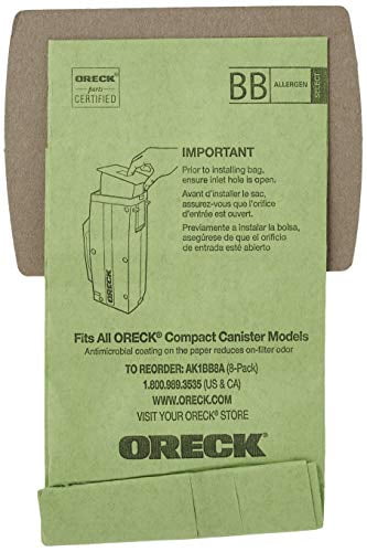 Genuine Oreck Vacuum Bag for BB900-DGR Canister Cleaner green 8pk+motor filter