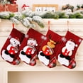 thumbnail image 6 of Xuniizn Christmas Stockings Bulk 4Pcs, Assorted Festive Xmas Stockings for Fireplace Mantel Decor, Traditional Holiday Ornaments, Christmas Decorations for Home, 6 of 8
