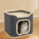 thumbnail image 3 of Cama para gatos, cueva grande para gatos, juguete de juego interactivo, suministros para mascotas, condominios en forma de cubo para gatos, casa Una sola capa, 3 of 6