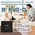 thumbnail image 3 of HEATIT Programmable Thermostat, WiFi Smart Thermostat for Electric Radiant Floor Heating with Touchscreen, 120V-240V Wide Voltage Range, Dual Sensing,, 3 of 9