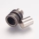 thumbnail image 3 of 304 Stainless Steel Magnetic Clasps with Glue-in Ends Column Gunmetal 16x10mm Hole: 6mm, 3 of 3