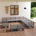 thumbnail image 1 of vidaXL Ensemble de Salon de Jardin de 13 Pcs en Pin Massif, 1 of 1