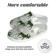 thumbnail image 6 of Daiia green plaid Moose tree Print Women’s Fuzzy Slippers Memory Foam Lightweight House Shoes Cozy Loafer Flannel House Shoes-44/45, 6 of 7