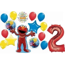 Elmo and Friends 2nd Birthday Party Supplies Balloon Bouquet Decorations