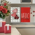 thumbnail image 4 of Sm:)e Valentine's Day Kitchen Dish Towels, 18x26 Inch, Set of 4, Hello Love Eucalyptus Hearts, 4 of 6