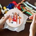 thumbnail image 7 of Embroidery Kits for Adults, Nativity Cross Stitch Kits, with Embroidery Hoop, Religious Embroidery Kit, Handmade Fabric Needlepoint Kits, for Christmas Holiday Xmas Easter Decor, 7 of 7