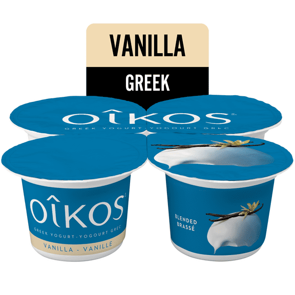 Oikos Yogourt Grec, Vanille, 2% M.G., Brassé