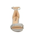 thumbnail image 3 of American Glamour Footwear Ingrid Robe Talon Bloc Largeur Moyenne Bride à la Cheville Argent, 3 of 5