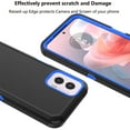 thumbnail image 6 of For Motorola Moto G Power 5G 2024 Case, Defender Phone Case For Moto G Power 5G 2024 6.7",Takfox Heavy Duty Shockproof Rugged Rubber Full Body Protective, 3 in 1 Hybrid Bumper Cover (Black/Blue), 6 of 8