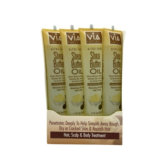 Via Natural Ultra Care Shea Butter Oil 1.5 Oz (Pack of 24)