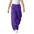 thumbnail image 4 of Nugftut Girls Sweatpants Elastic Waist Loose Wide Leg Pants with Pockets Sizes 7-8, 4 of 9