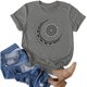 thumbnail image 3 of Pntutb moda adulta mujer cuello redondo manga corta tops camiseta estampados sueltos cortos Pntutb Pntutb-7058, 3 of 8