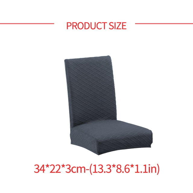 maskred Housse de Chaise de Salle à Manger Confortable Forme Résistante à l'Usure Gaine de Protection Élastique Moderne Fournitures à Domicile pour Salle à Manger Gris