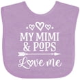 thumbnail image 3 of Inktastic Mimi and Pops Love Me Granddaughter Girls Baby Bib, 3 of 4