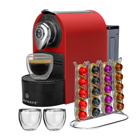 ChefWave Espresso Machine for Nespresso Compatible Capsule, Holder, Cups