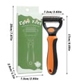 thumbnail image 3 of Removes Tangles Knots and Loose Fur Deshedding Dog Brush Undercoat Rake Pet Brush for Long Hair Dematting Comb for Dogs and Cats Grooming Tool, 3 of 8