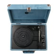 thumbnail image 2 of Arkrocket Curiosity Bluetooth Suitcase Turntable with Speakers, Blue Velvet, 2 of 5