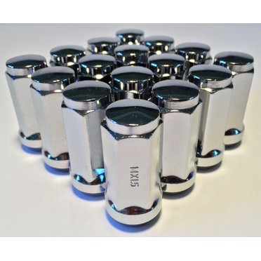 24 Chrome 14x1.5 Bulge Acorn Lug Nuts 1.75 For Chevy GMC