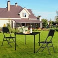 thumbnail image 2 of Portable Square Folding Card Table with Collapsible Legs and Carrying Handle, Plastic Tables for Camping, Picnic, Office, Party, 2 of 6