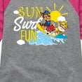 thumbnail image 3 of Paw Patrol - Sun Surf Fun - Toddler & Youth Girls Raglan Graphic T-Shirt, 3 of 5