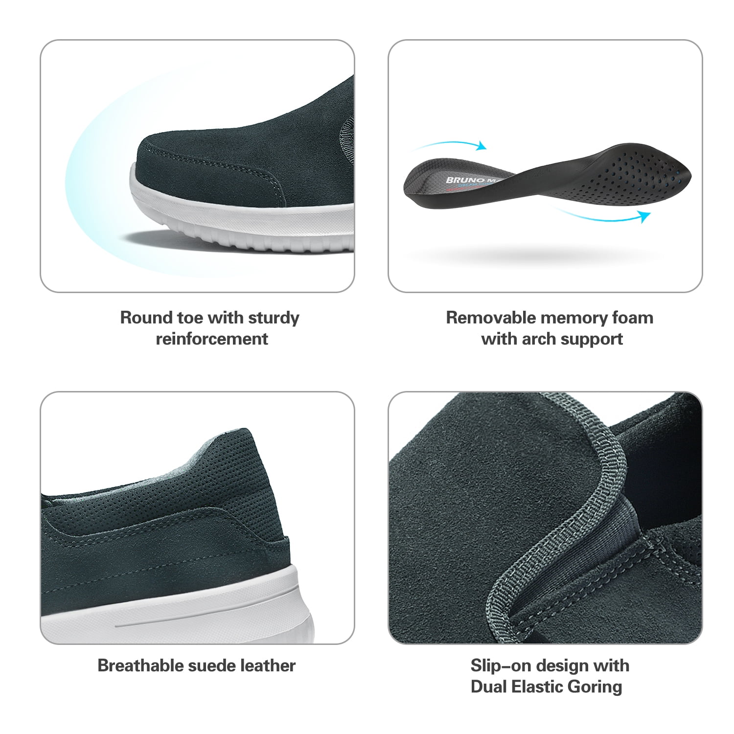 Bruno Marc Mens Slip On Sneakers Walking Shoes