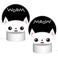 thumbnail image 2 of Daiia Cat Meow Pattern Acrylic Night Light, LED Touch Light, Bedroom Night Light, Soft Glowing Lamp Perfect Gift for Mother's Day, Birthday, or Christmas, 2 of 9