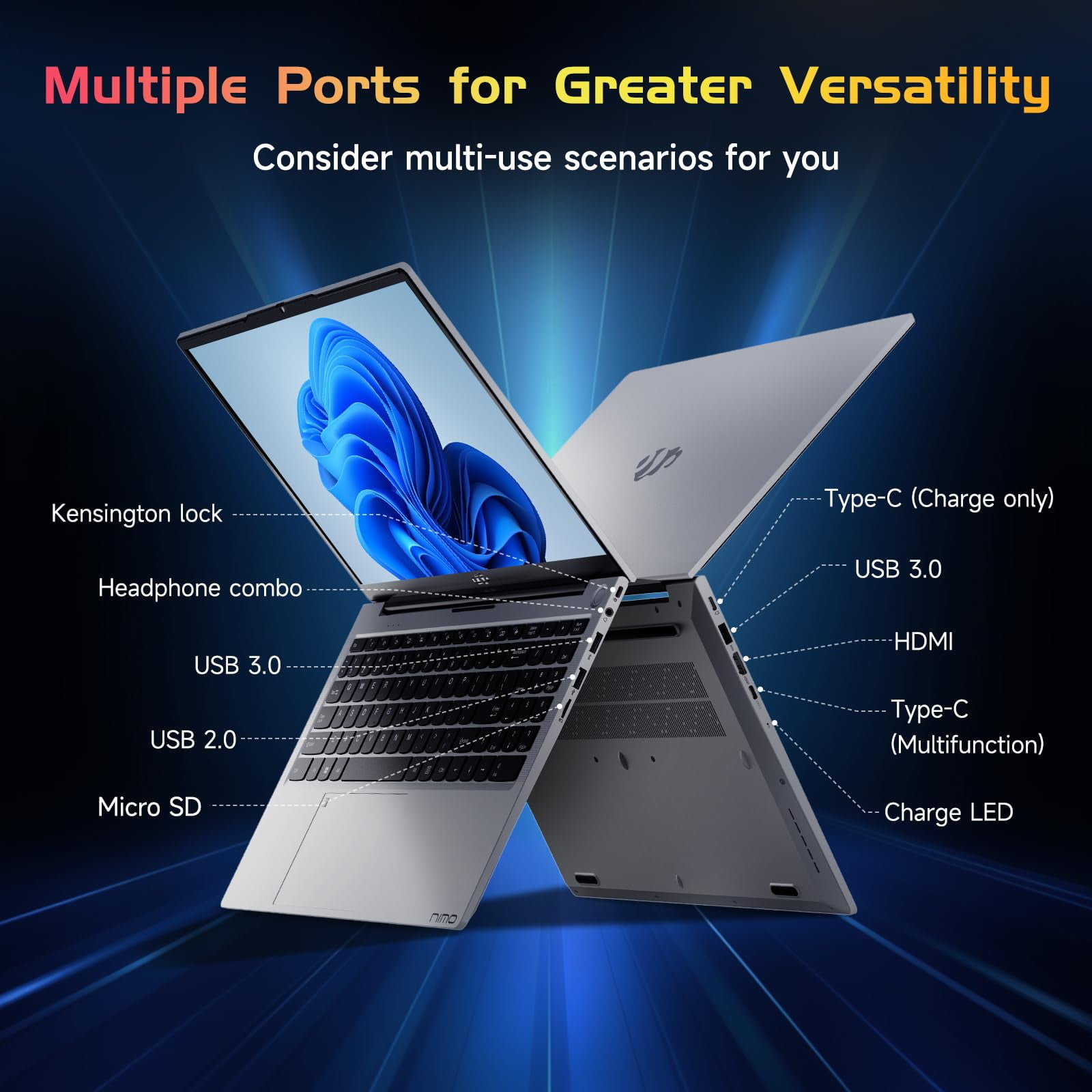 2026 Newest Laptop, 15.6-Inch FHD Display Laptop with Intel 6-Cores i3-1215U, 8GB RAM 256GB SSD Business Laptop Computer, Fingerprint, Type C, Windows 11 Home, Silver