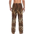 thumbnail image 6 of Men's Pajama Pants with Pockets Sleepwear Lounge Pants Stretch Casual Zebra Stripe Vintage, 6 of 6
