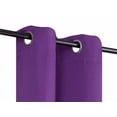 thumbnail image 2 of Purple 1pc Versatil Solid Thermal Window Curtain Grommet Short Panel 28"x54" GHL54, 2 of 5