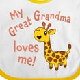 thumbnail image 4 of Inktastic My Great Grandma Loves Me Cute Giraffe Boys or Girls Baby Bib, 4 of 4