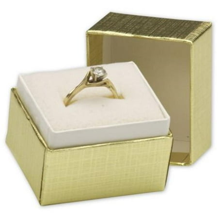 Deluxe Small Business Sales 52-010101-15 1.5 x 1.25 x 1.5 in. Jewelry Boxes, Gold Linen