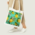 thumbnail image 5 of COMIO Canvas Tote Bag for Women Fruit Pattern Design Lemon Grocery Bags Yellow Vintage Tote Shopping Bag for Birthday Beach Teachers, 5 of 5